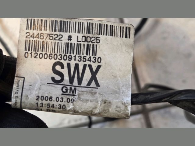 bontott OPEL ZAFIRA B Hátsó Tolatóradar Kábelköteg