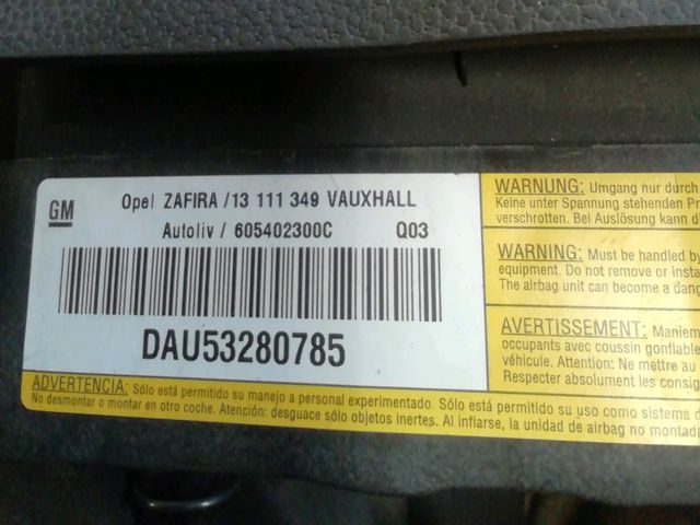 bontott OPEL ZAFIRA B Kormánylégzsák
