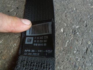 bontott OPEL ZAFIRA C Bal hátsó Biztonsági Öv