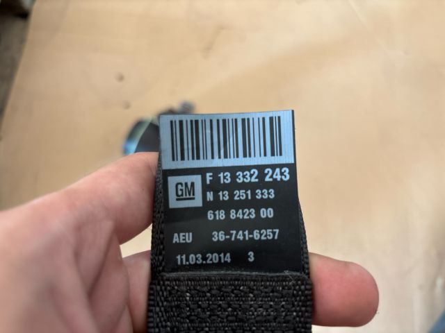 bontott OPEL ZAFIRA C Bal hátsó Biztonsági Öv