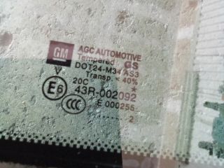 bontott OPEL ZAFIRA C Bal hátsó Fixüveg (Ajtóban)