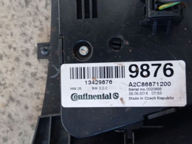 bontott OPEL ZAFIRA C Fűtéskapcsoló (manuális klímás)