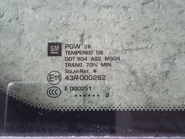 bontott OPEL ZAFIRA C Jobb A Oszlop Oldalablak Üveg