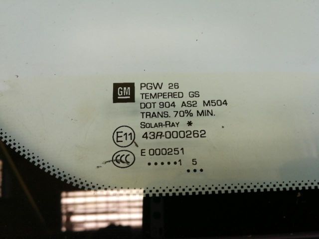 bontott OPEL ZAFIRA C Jobb A Oszlop Oldalablak Üveg