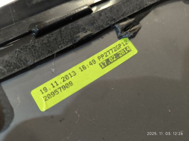 bontott OPEL ZAFIRA C Jobb C Oszlop Oldalablak Üveg