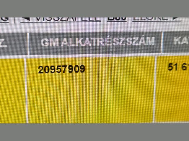 bontott OPEL ZAFIRA C Jobb C Oszlop Oldalablak Üveg