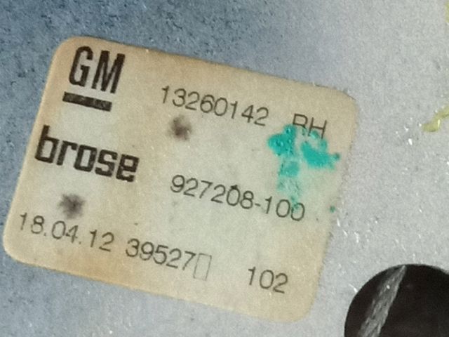 bontott OPEL ZAFIRA C Jobb hátsó Ablakemelő Szerkezet (Elektromos)