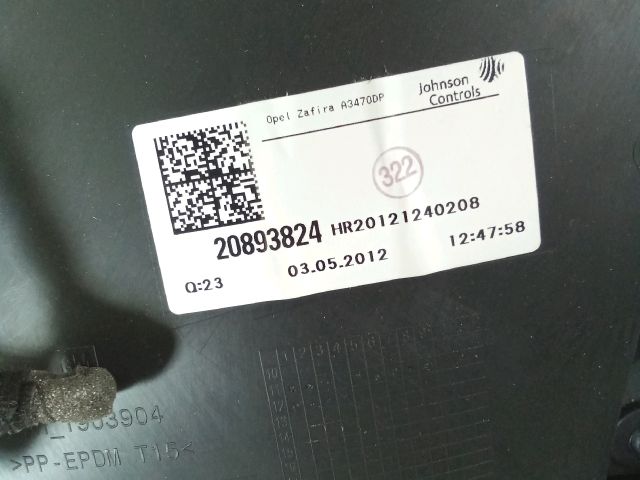 bontott OPEL ZAFIRA C Jobb hátsó Ajtó Kárpit