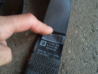 bontott OPEL ZAFIRA C Jobb hátsó Biztonsági Öv