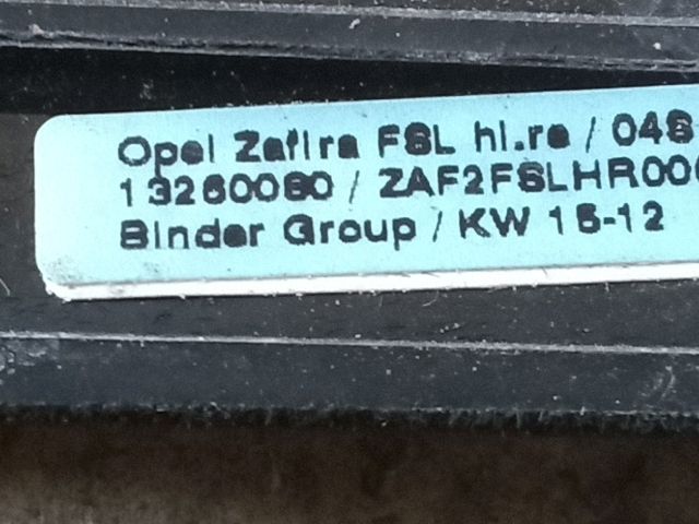 bontott OPEL ZAFIRA C Jobb hátsó Vízlehúzó Gumicsík