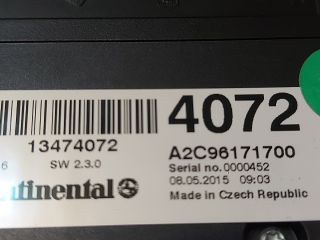 bontott OPEL ZAFIRA C Multimédia Vezérlő