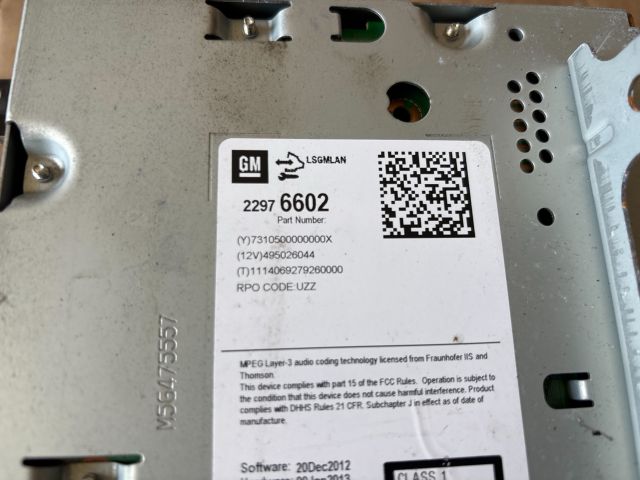 bontott OPEL ZAFIRA C Rádió / CD