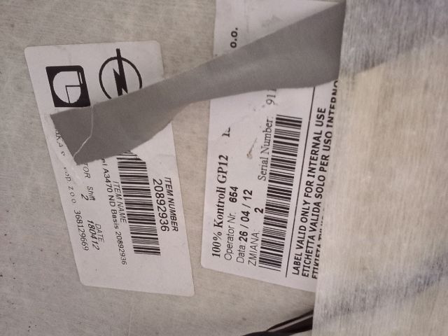 bontott OPEL ZAFIRA C Tetőkárpit