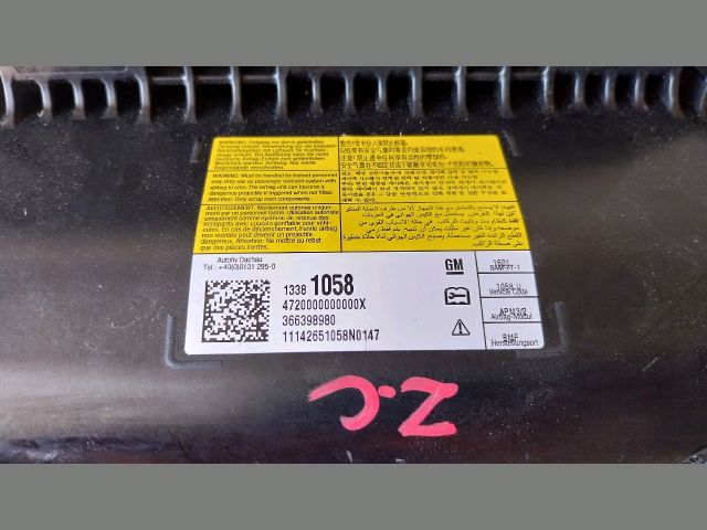 bontott OPEL ZAFIRA C Utasoldali Légzsák