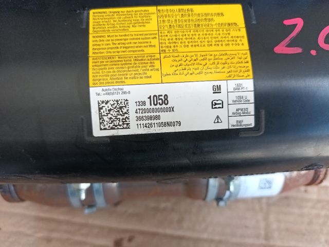 bontott OPEL ZAFIRA C Utasoldali Légzsák