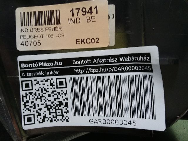 bontott PEUGEOT 106 Bal első Irányjelző
