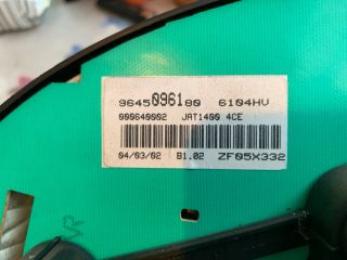 bontott PEUGEOT 206 Kilométeróra