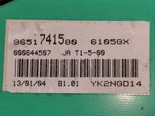 bontott PEUGEOT 206 Kilométeróra