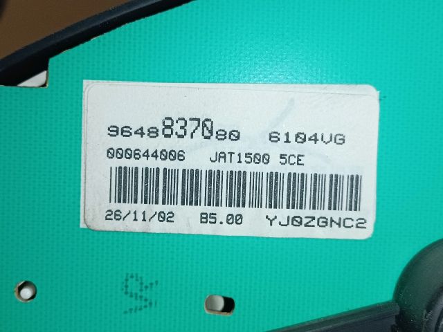 bontott PEUGEOT 206 Kilométeróra