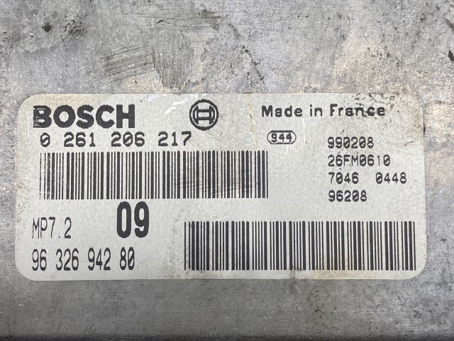 bontott PEUGEOT 206 Motorvezérlő