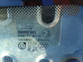 bontott PEUGEOT 206 Bal C Oszlop Oldalablak Üveg