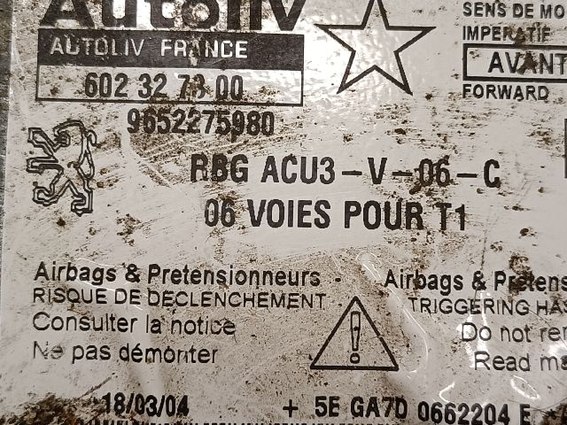 bontott PEUGEOT 206 Légzsák Elektronika