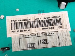 bontott PEUGEOT 207 Kilométeróra