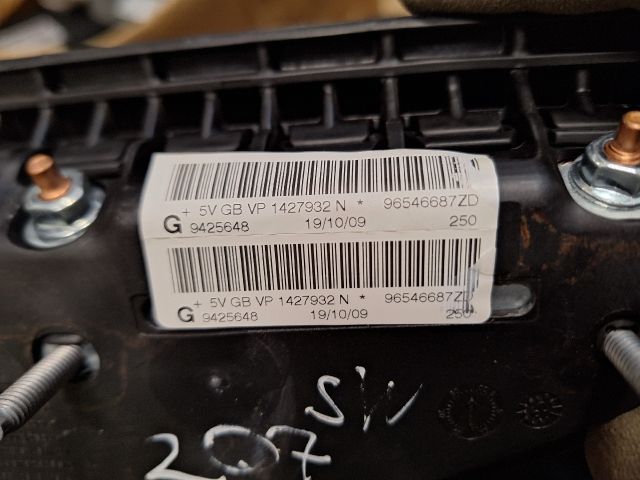 bontott PEUGEOT 207 Bal Oldallégzsák