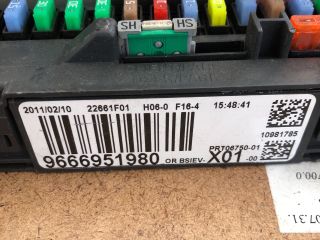 bontott PEUGEOT 207 Biztosítéktábla Utastér