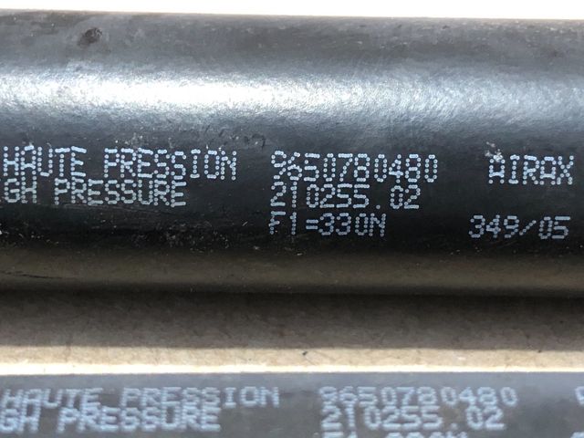 bontott PEUGEOT 207 Gázrugós Kitámasztó Teleszkóp Pár Csomagtérajtó