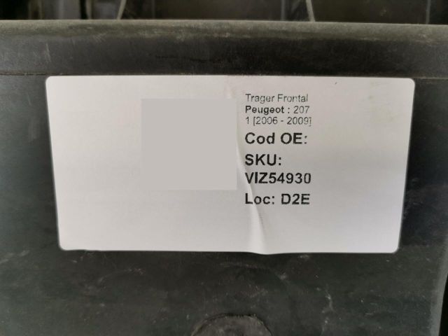 bontott PEUGEOT 207 Vízhűtő Radiátor Tartó