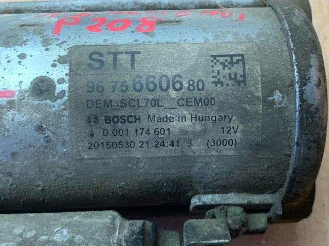 bontott PEUGEOT 208 Önindító