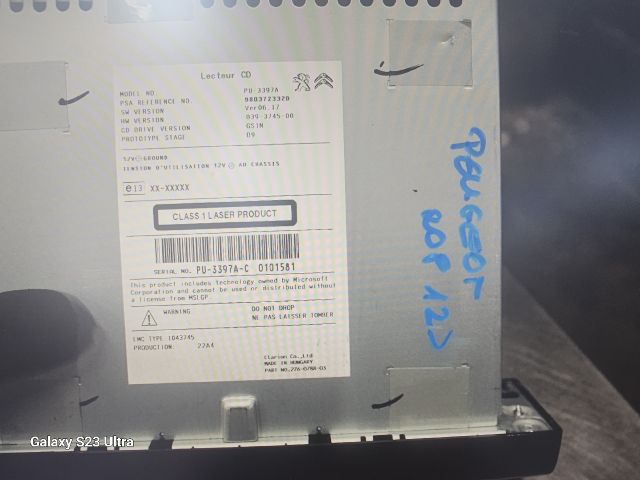 bontott PEUGEOT 208 Navigáció Elektronika