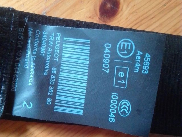 bontott PEUGEOT 3008 Bal hátsó Biztonsági Öv