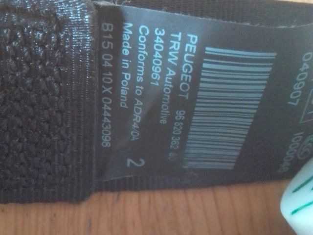 bontott PEUGEOT 3008 Jobb hátsó Biztonsági Öv