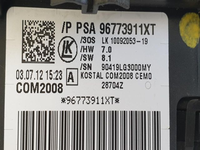 bontott PEUGEOT 3008 Komplett Kormánykapcsoló (Bajuszkapcsoló)