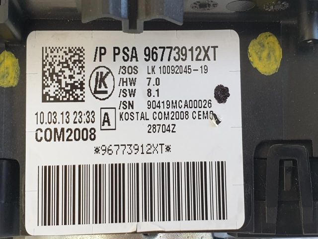 bontott PEUGEOT 3008 Komplett Kormánykapcsoló (Bajuszkapcsoló)