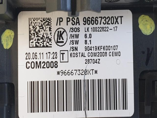 bontott PEUGEOT 3008 Komplett Kormánykapcsoló (Bajuszkapcsoló)