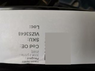 bontott PEUGEOT 3008 SUV Csomagtérajtó (Üres lemez)