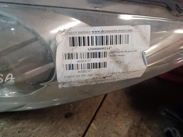 bontott PEUGEOT 307 Bal Fényszóró