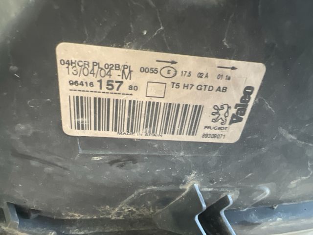 bontott PEUGEOT 307 Bal Fényszóró