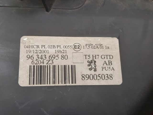 bontott PEUGEOT 307 Bal Fényszóró