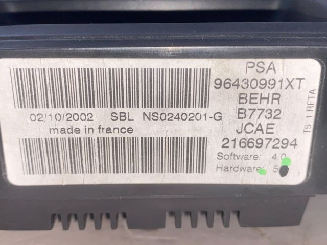 bontott PEUGEOT 307 Fűtéskapcsoló (digit klímás)