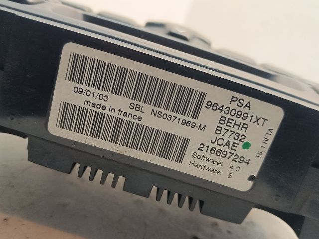 bontott PEUGEOT 307 Fűtéskapcsoló (digit klímás)