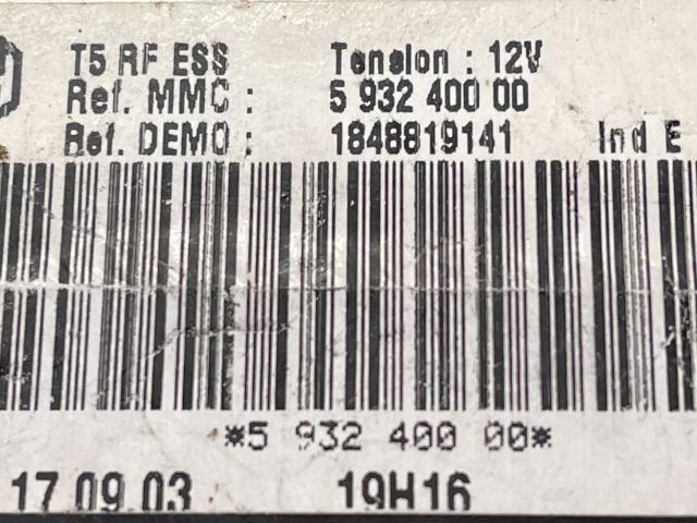 bontott PEUGEOT 307 Fűtéskapcsoló