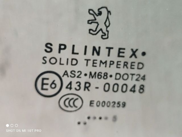 bontott PEUGEOT 307 Jobb első Ablak