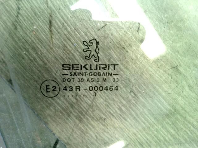 bontott PEUGEOT 307 Jobb első Ablak