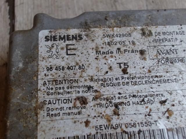 bontott PEUGEOT 307 Légzsák Elektronika