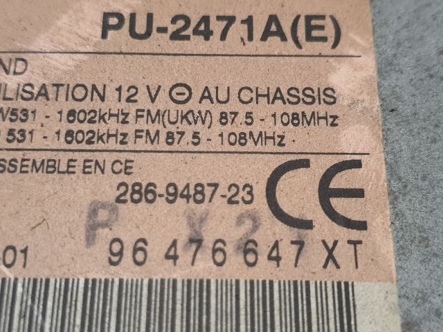 bontott PEUGEOT 307 Rádió / CD