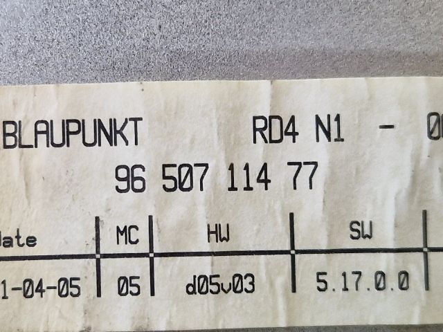 bontott PEUGEOT 307 Rádió / CD